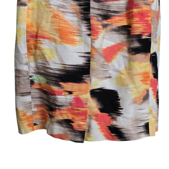 Calvin Klein NWT Sleeveless Abstract Linen Blend Sheath Dress Sz 8 - Picture 6 of 13
